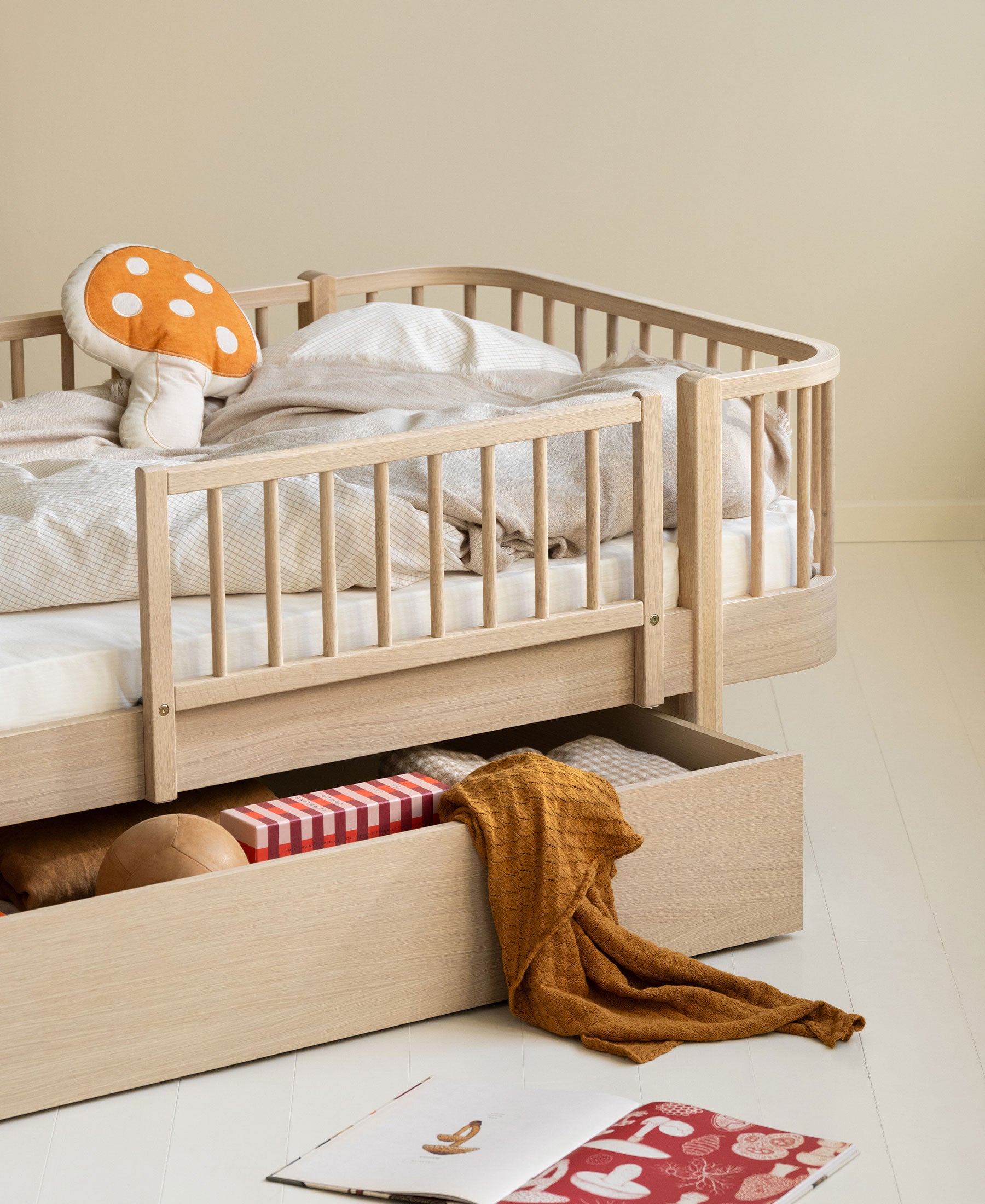 Wood Original bed guard, oak