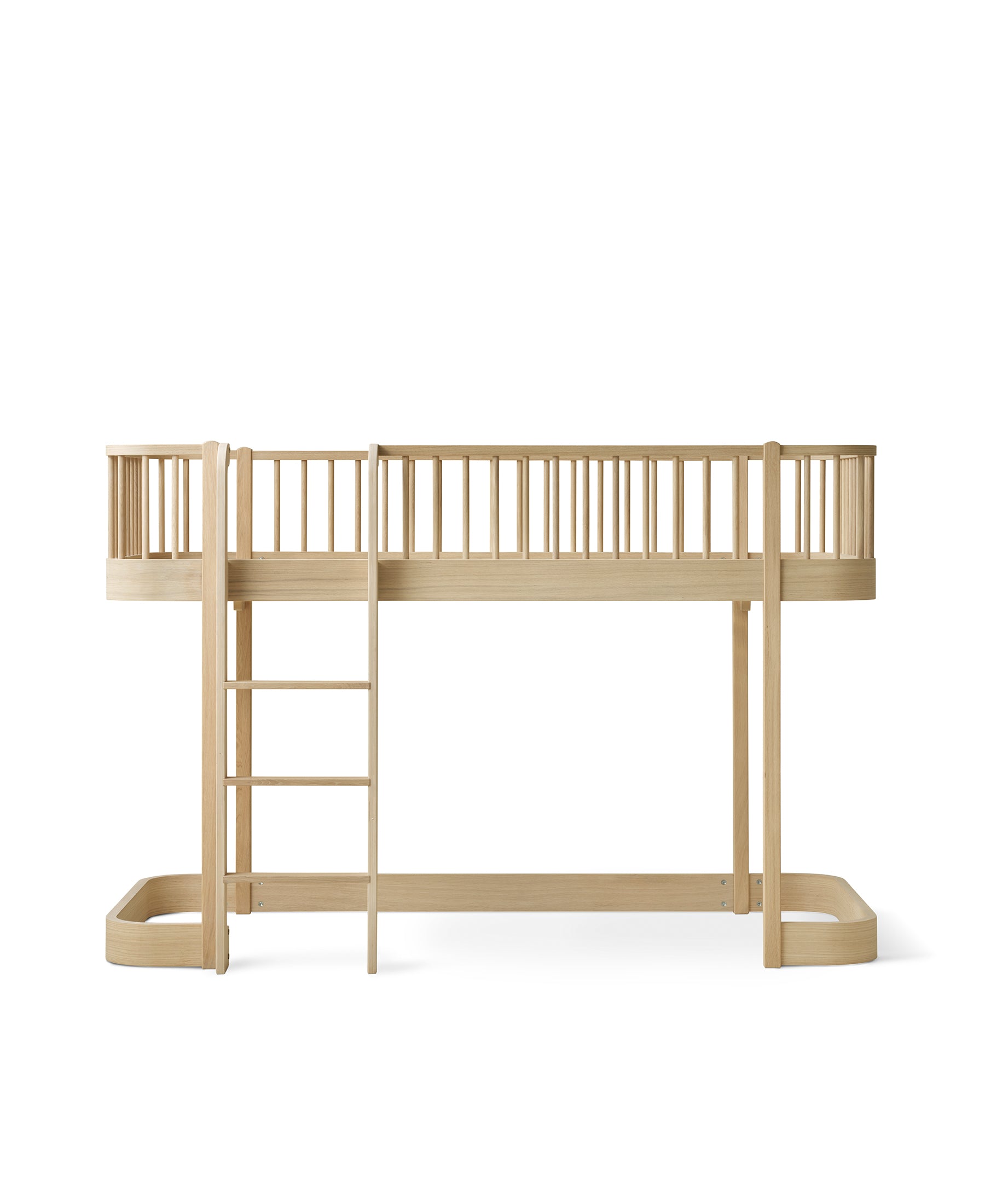 Wood Original low loft bed, oak