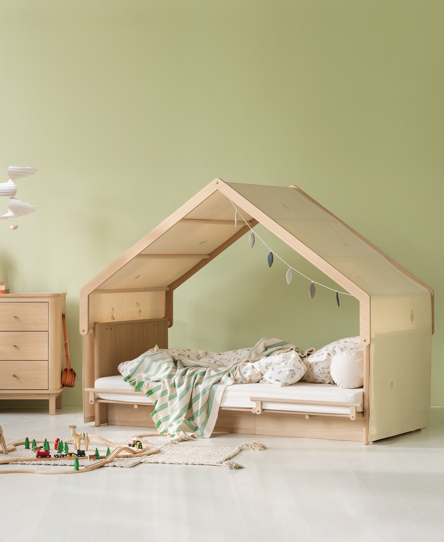 Camp Novel house roof for bed 120x200 cm, birch/oak