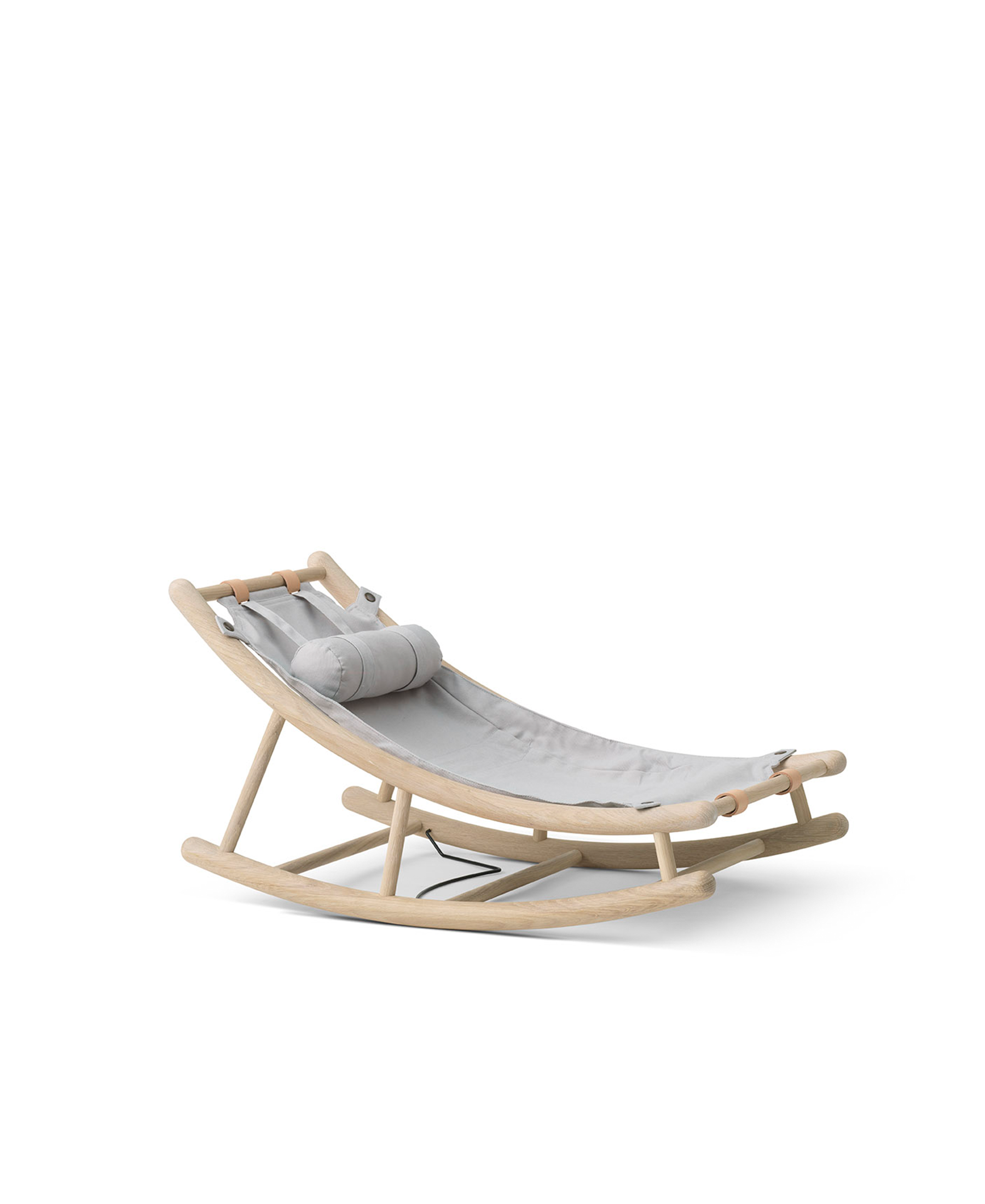 Wood toddler rocker, oak/grey
