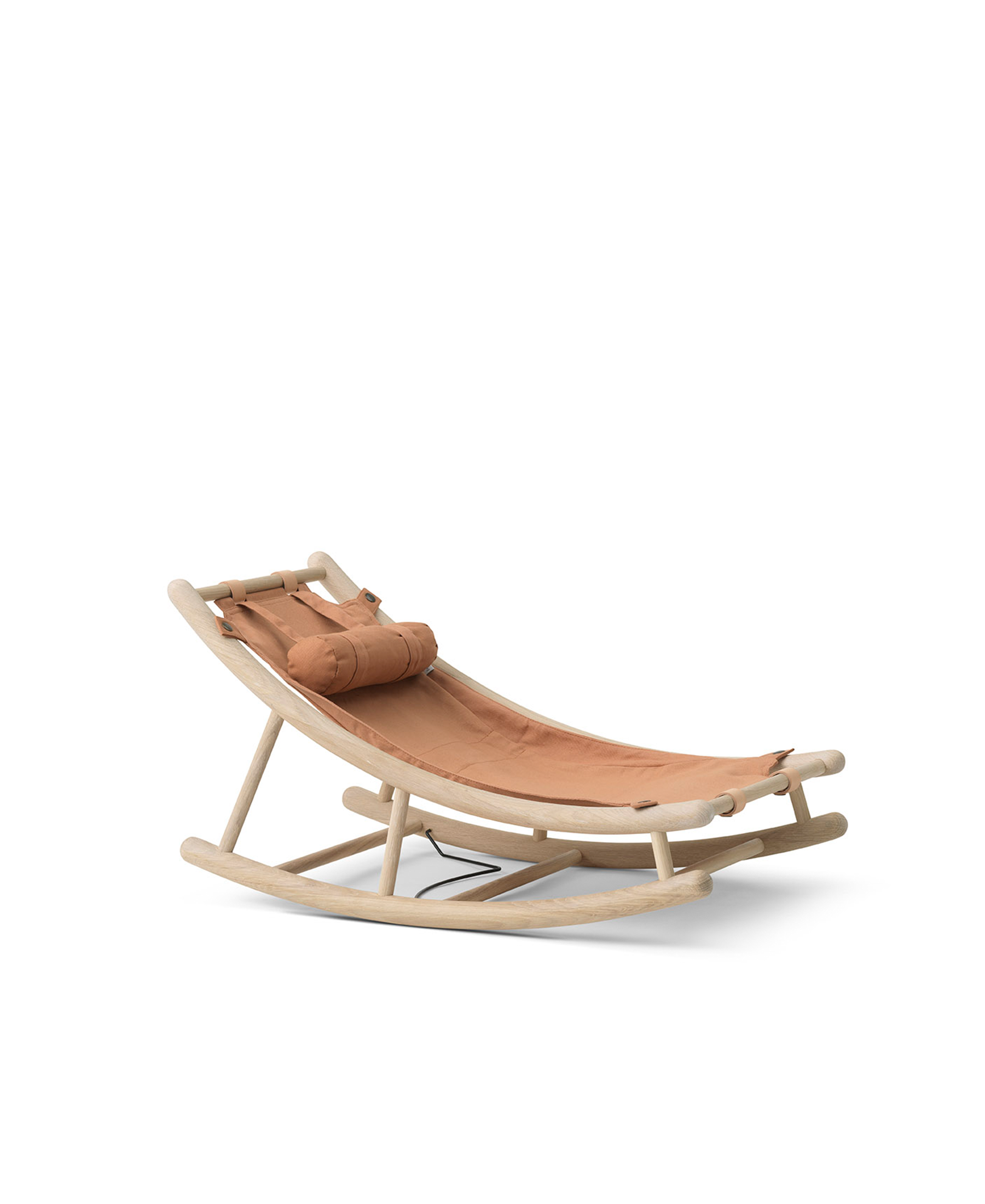 Wood toddler rocker, oak/caramel