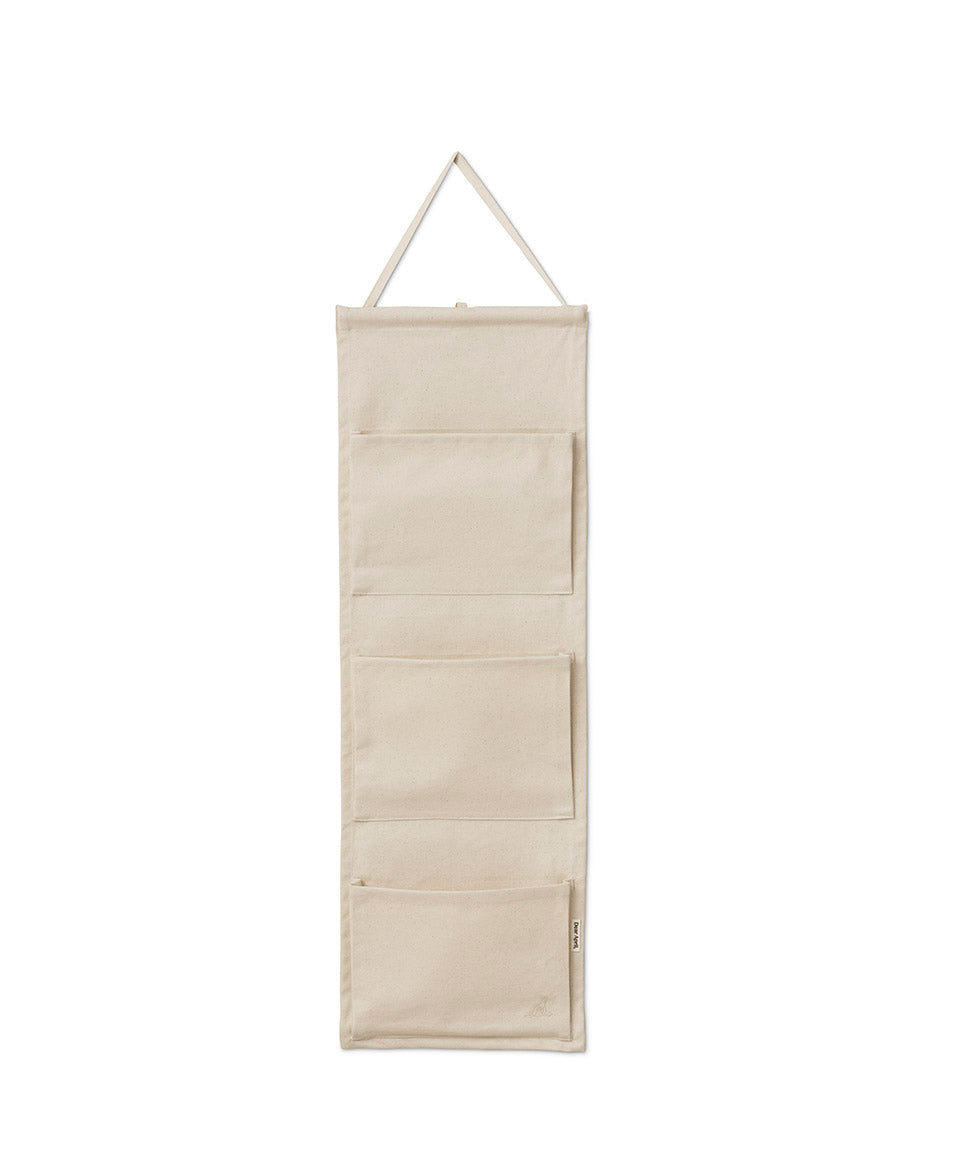 Canvas Hanging Organiser, 3 pockets, Pure Nature