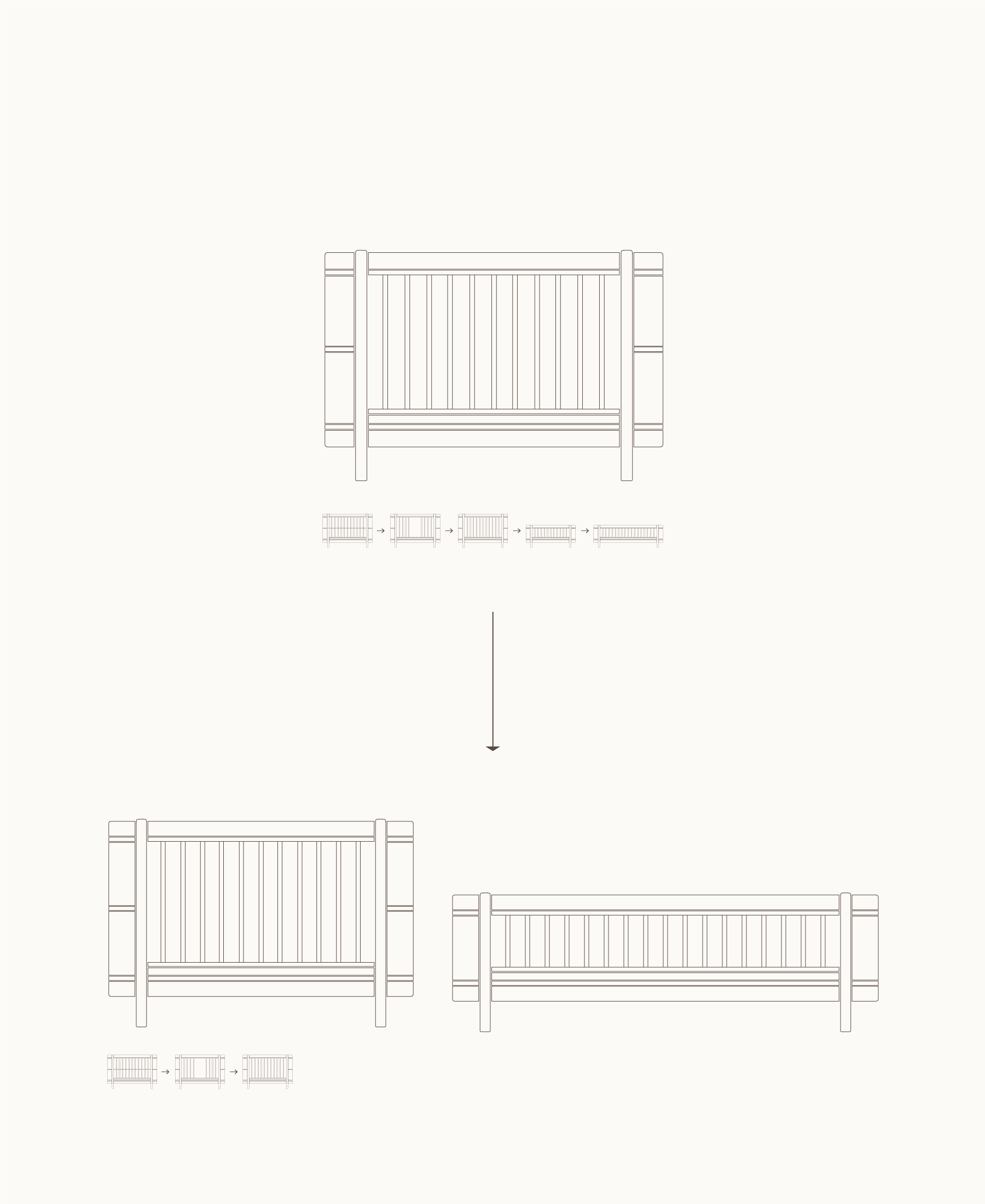 Mini+ sibling kit (additional parts to Mini+ cot bed incl. junior kit, white)