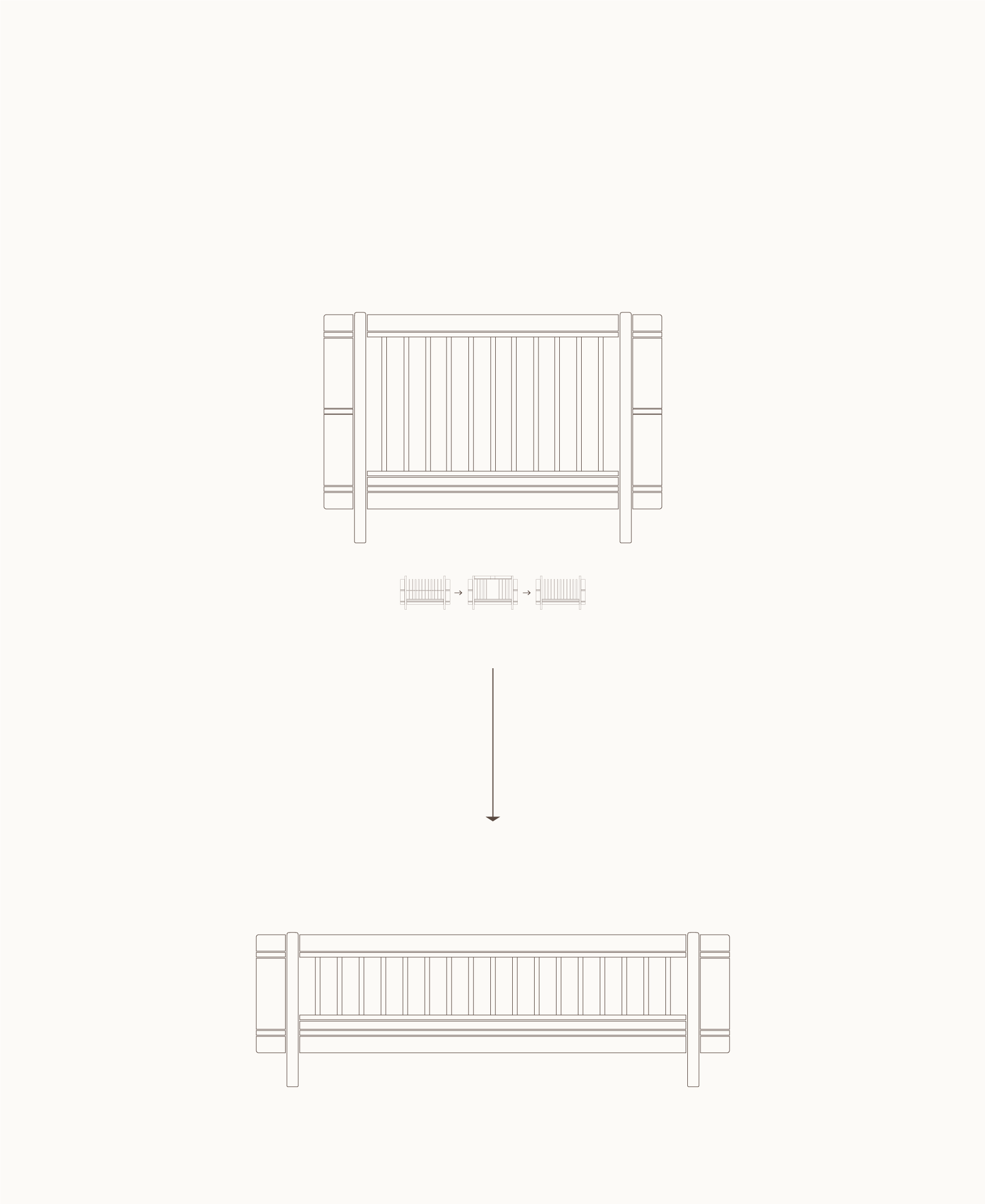 Mini+ junior kit (additional parts to Mini+ cot bed), white