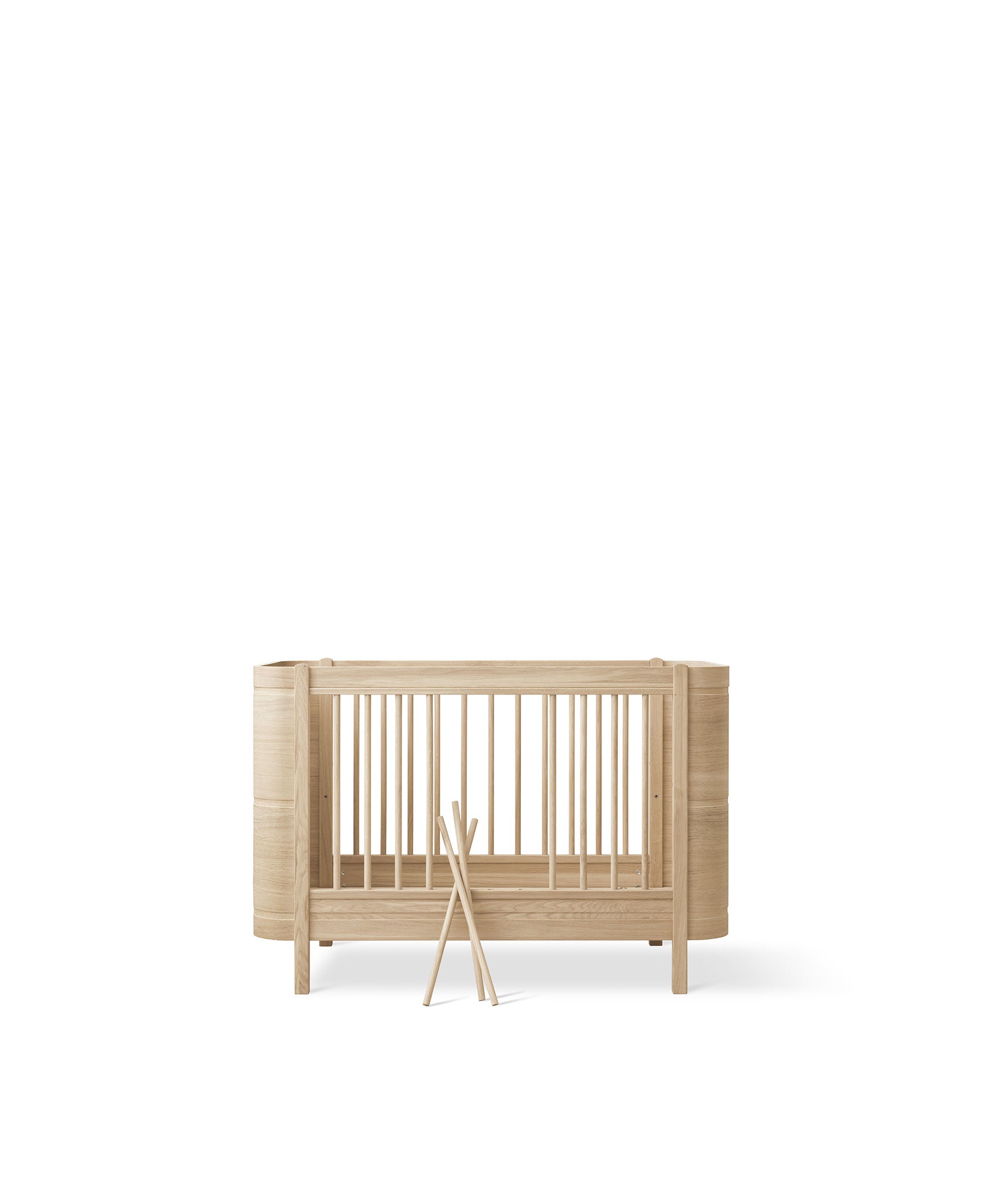 Wood Mini+ cot bed, oak