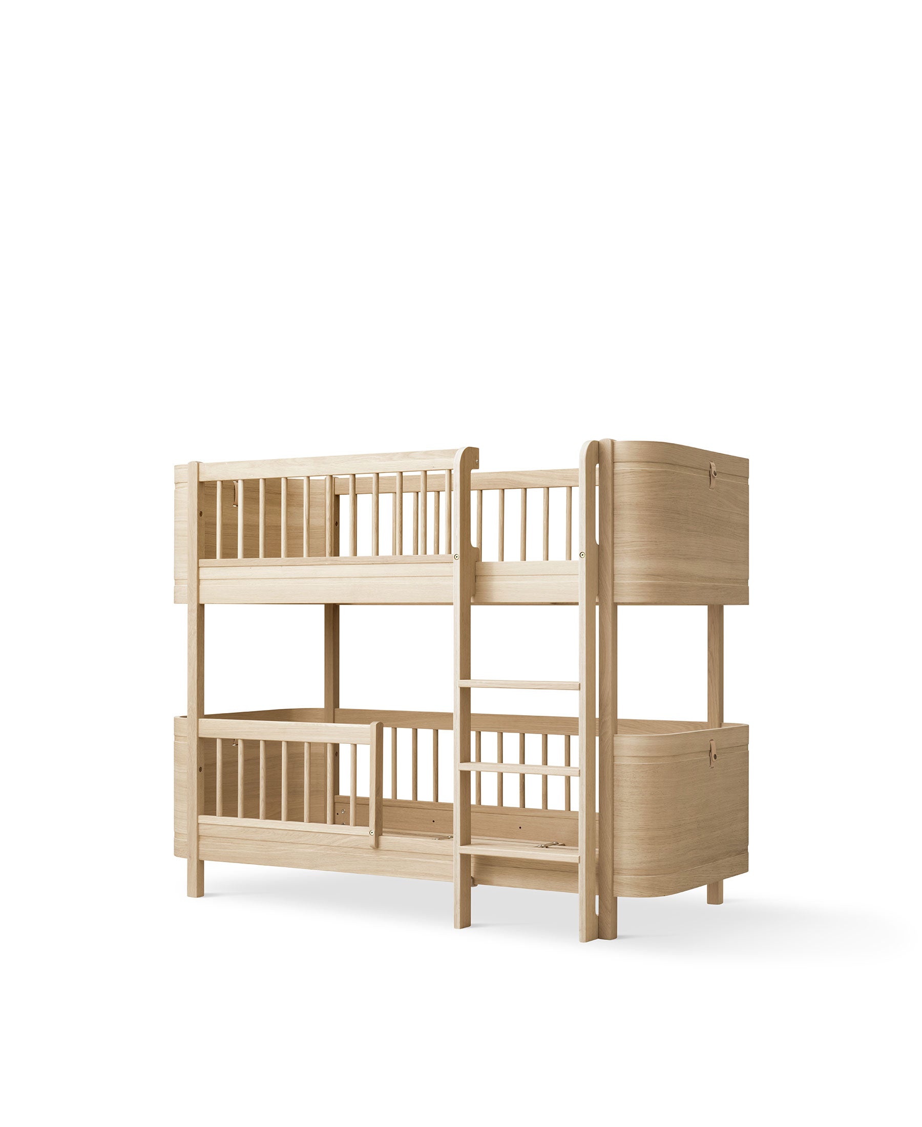 Wood Mini+ low bunk bed, oak