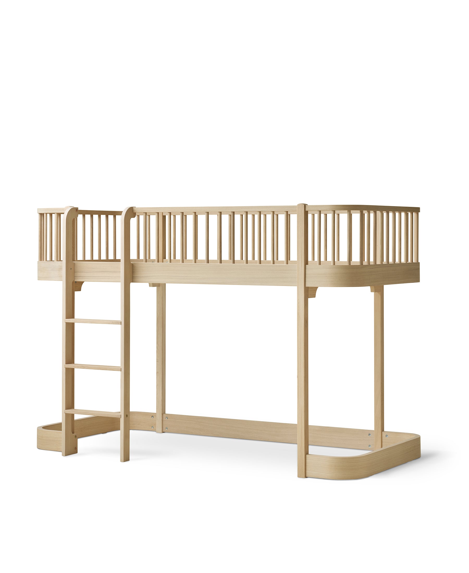 Wood Original low loft bed, oak