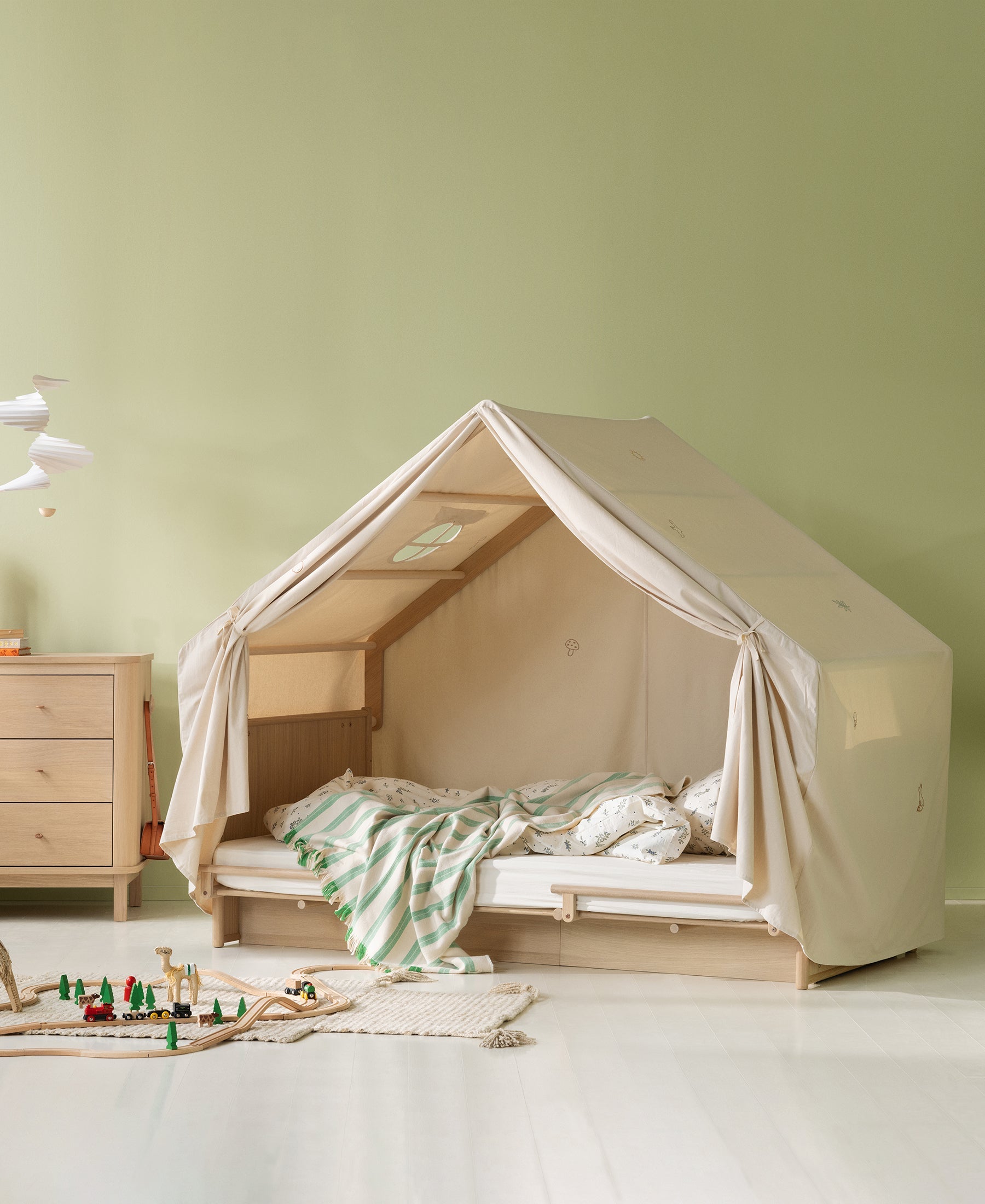 Camp Novel house roof for bed 120x200 cm, birch/oak