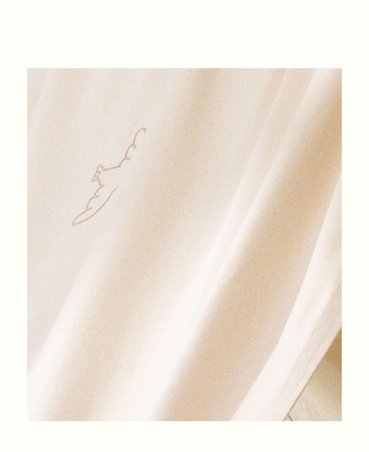 Wood Mini+ house bed canopy with embroidery, undyed