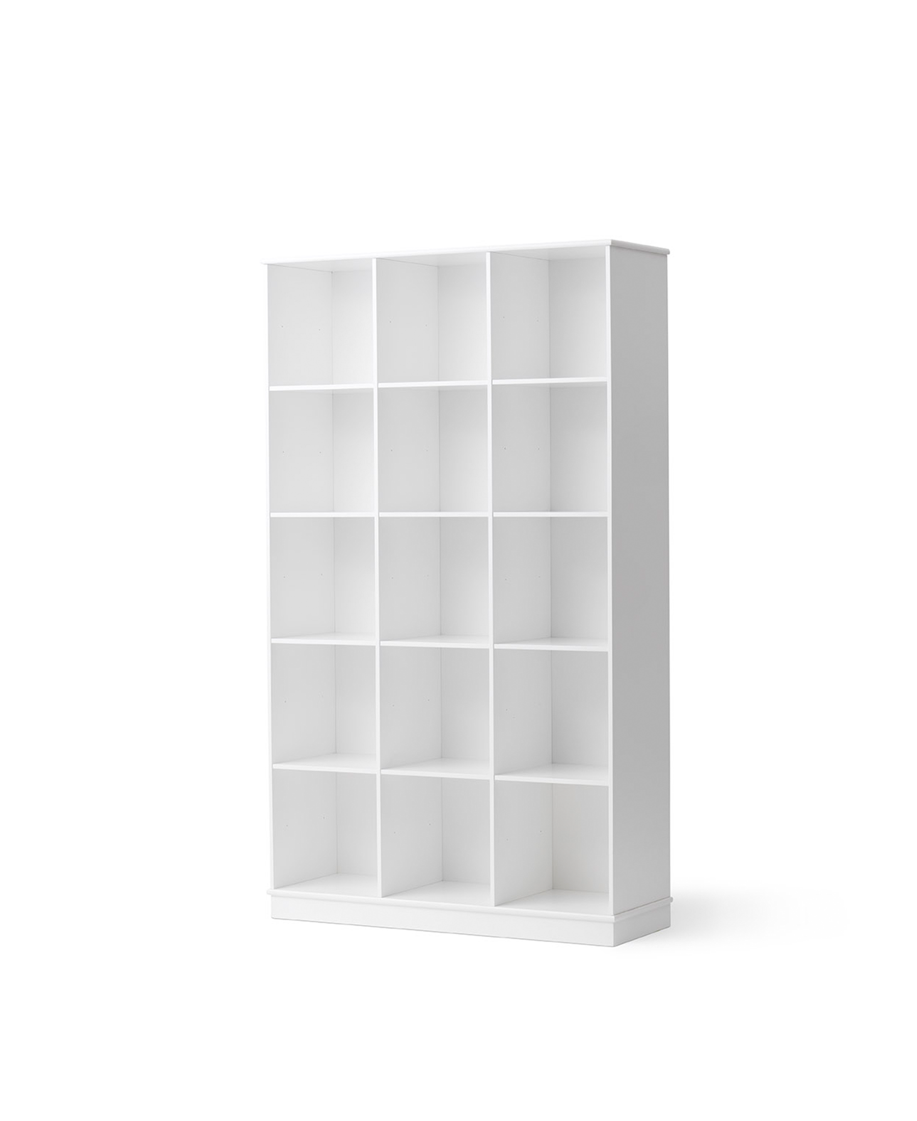 Wood shelving unit 3x5 w. base