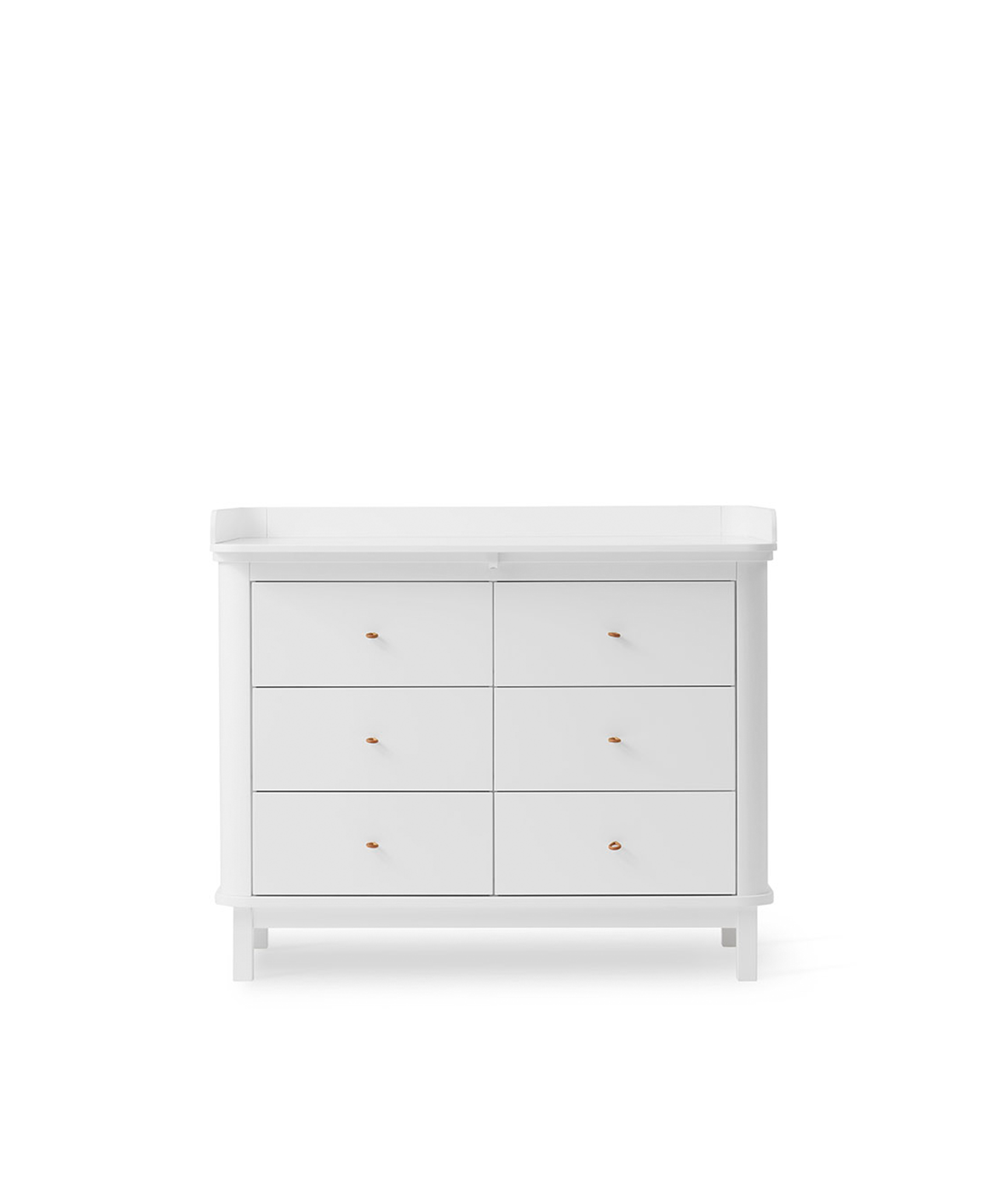 Wood nursery dresser 6 drawers, white