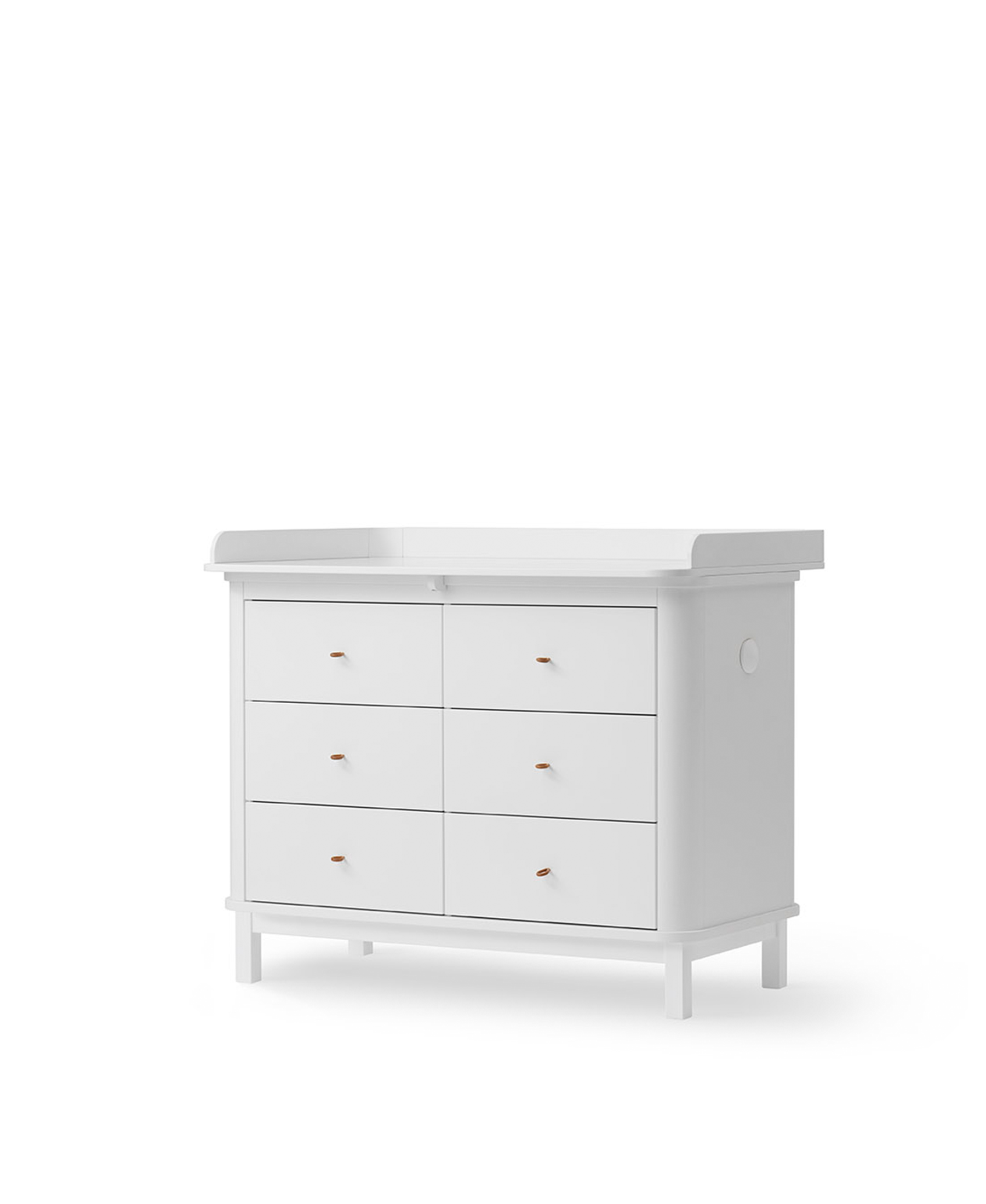 Wood nursery dresser 6 drawers, white