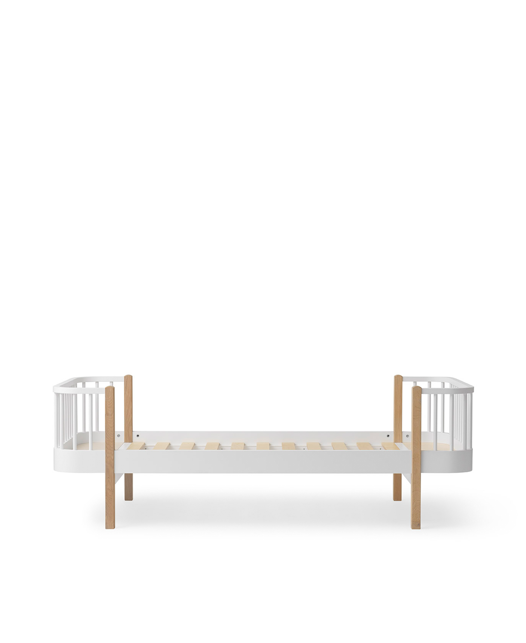 Wood Original bed, white/oak