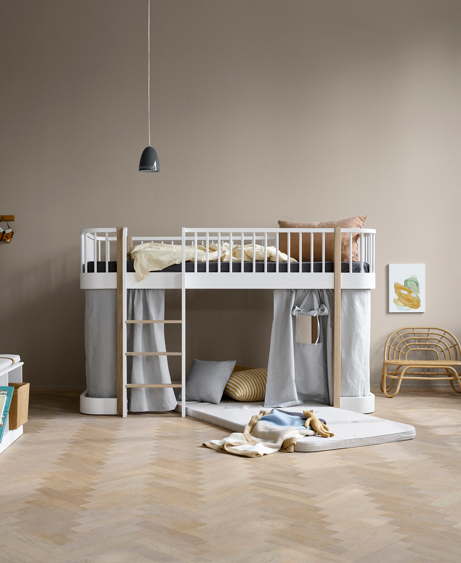 Play mattress, Wood Original low loft bed