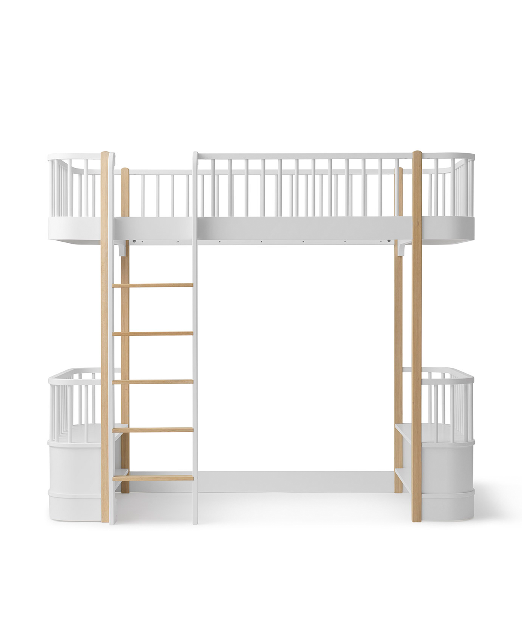 Wood Original loft bed, white/oak