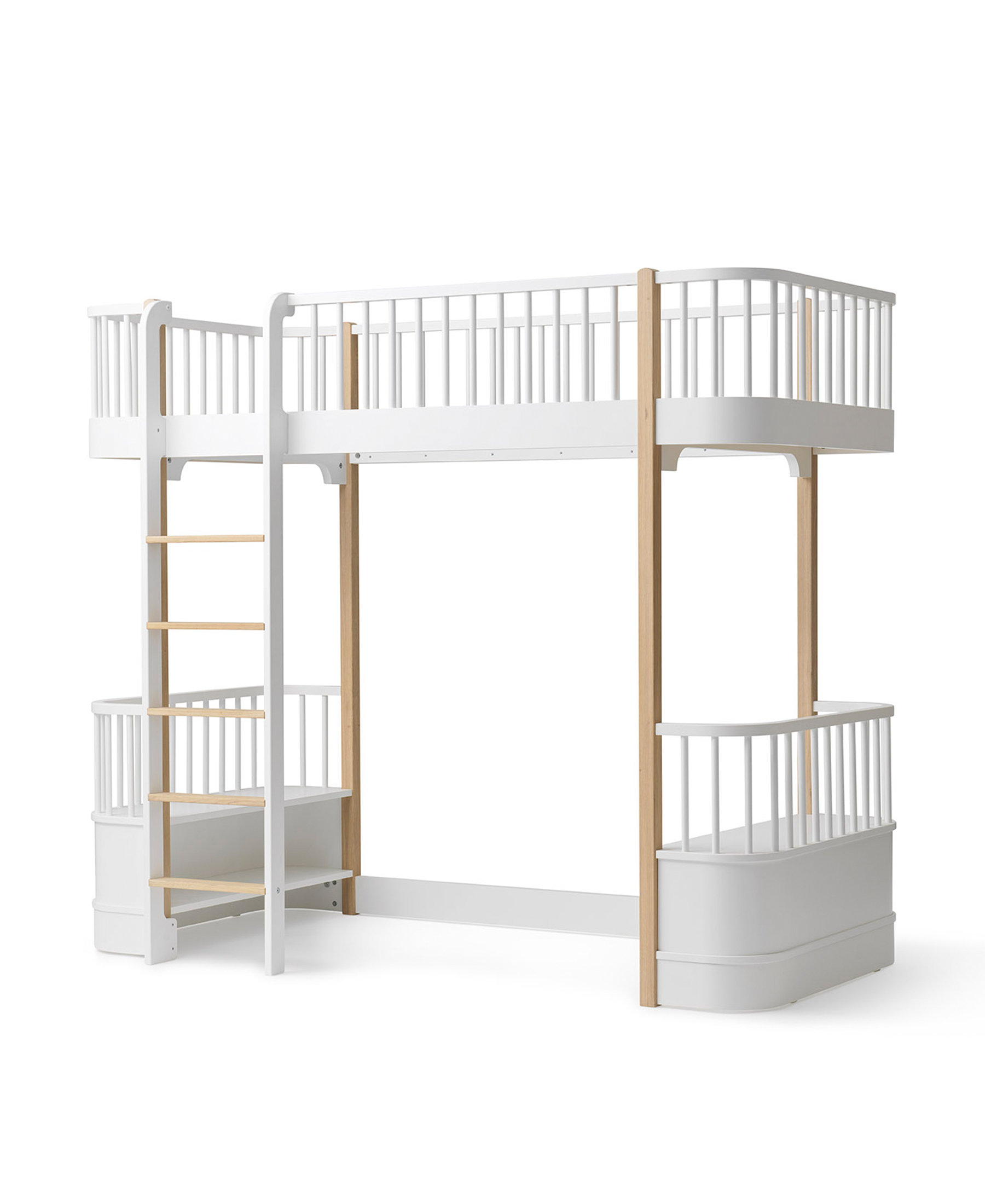 Wood Original loft bed, white/oak