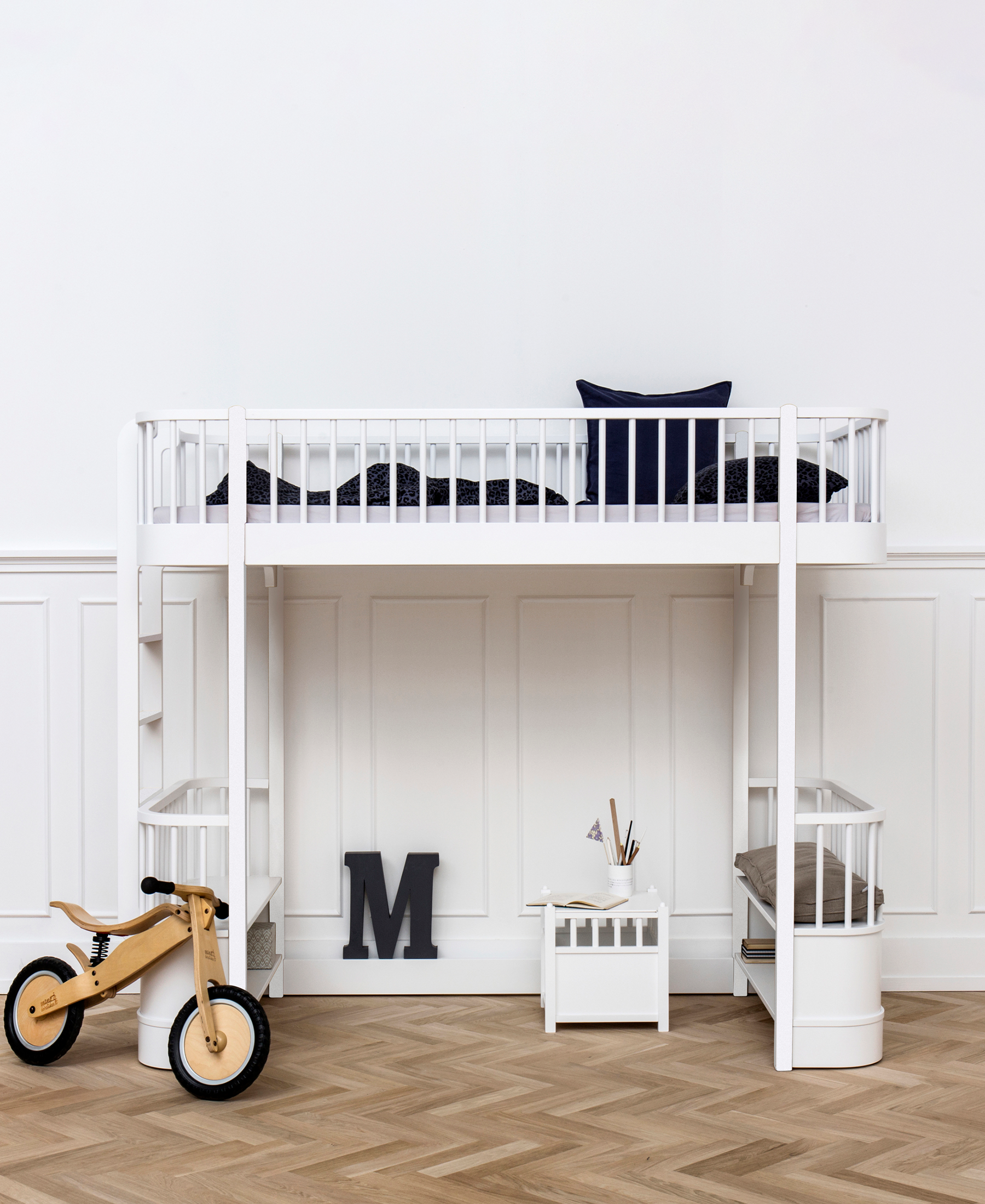 Wood Original loft bed, white