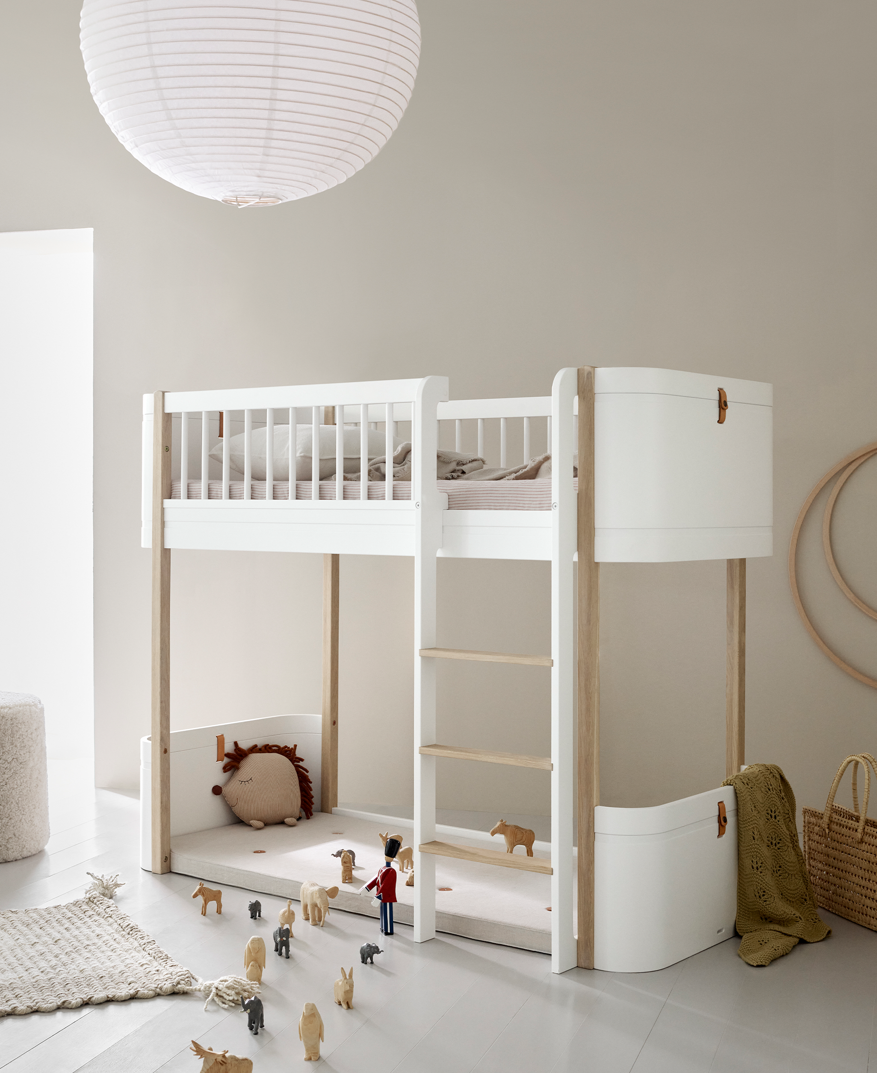 Play mattress, Wood Mini+ low loft bed