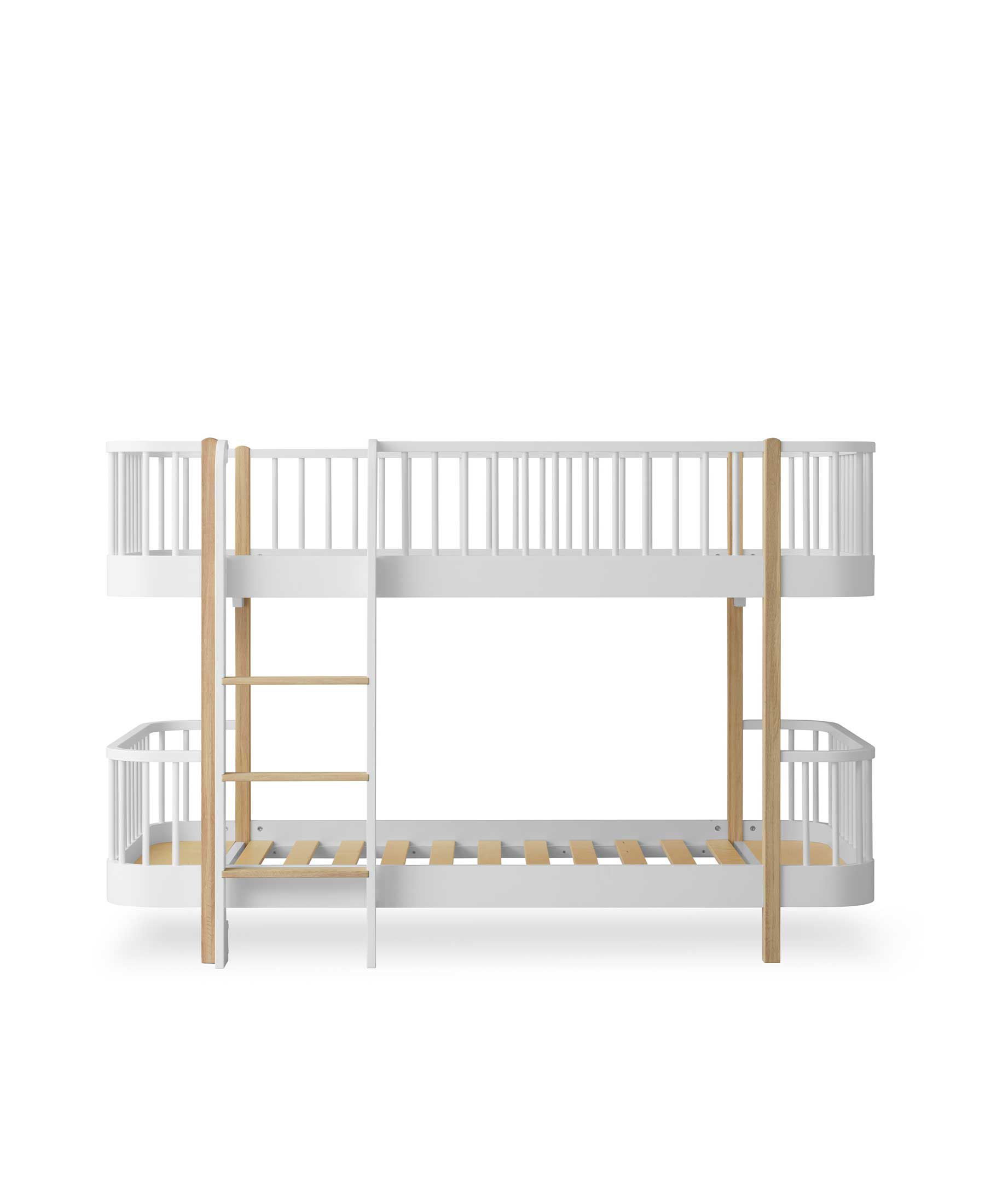 Wood Original low bunk bed, white/oak