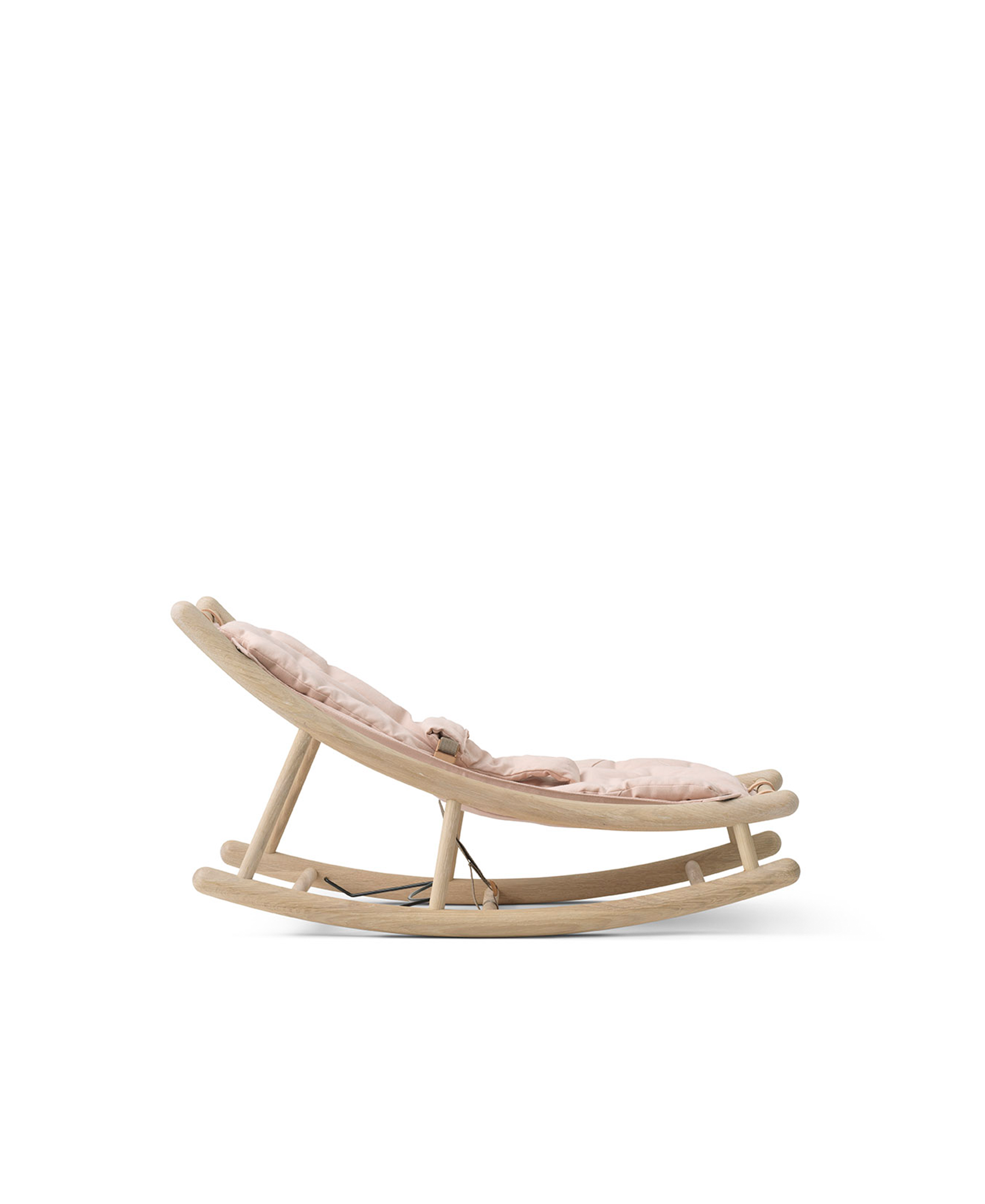 Wood baby & toddler rocker, oak/rose