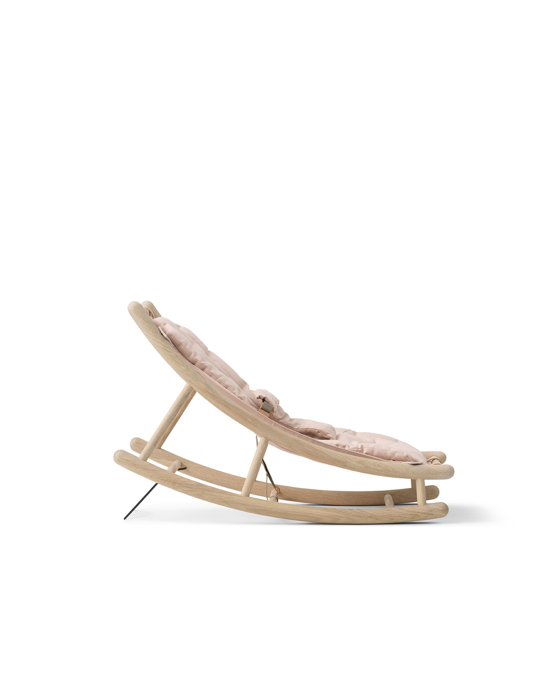 Wood baby & toddler rocker, oak/rose